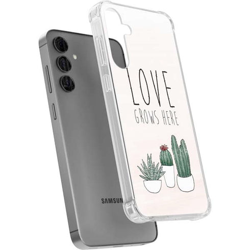 Love Grows Here Galaxy S24 Plus Clear Case